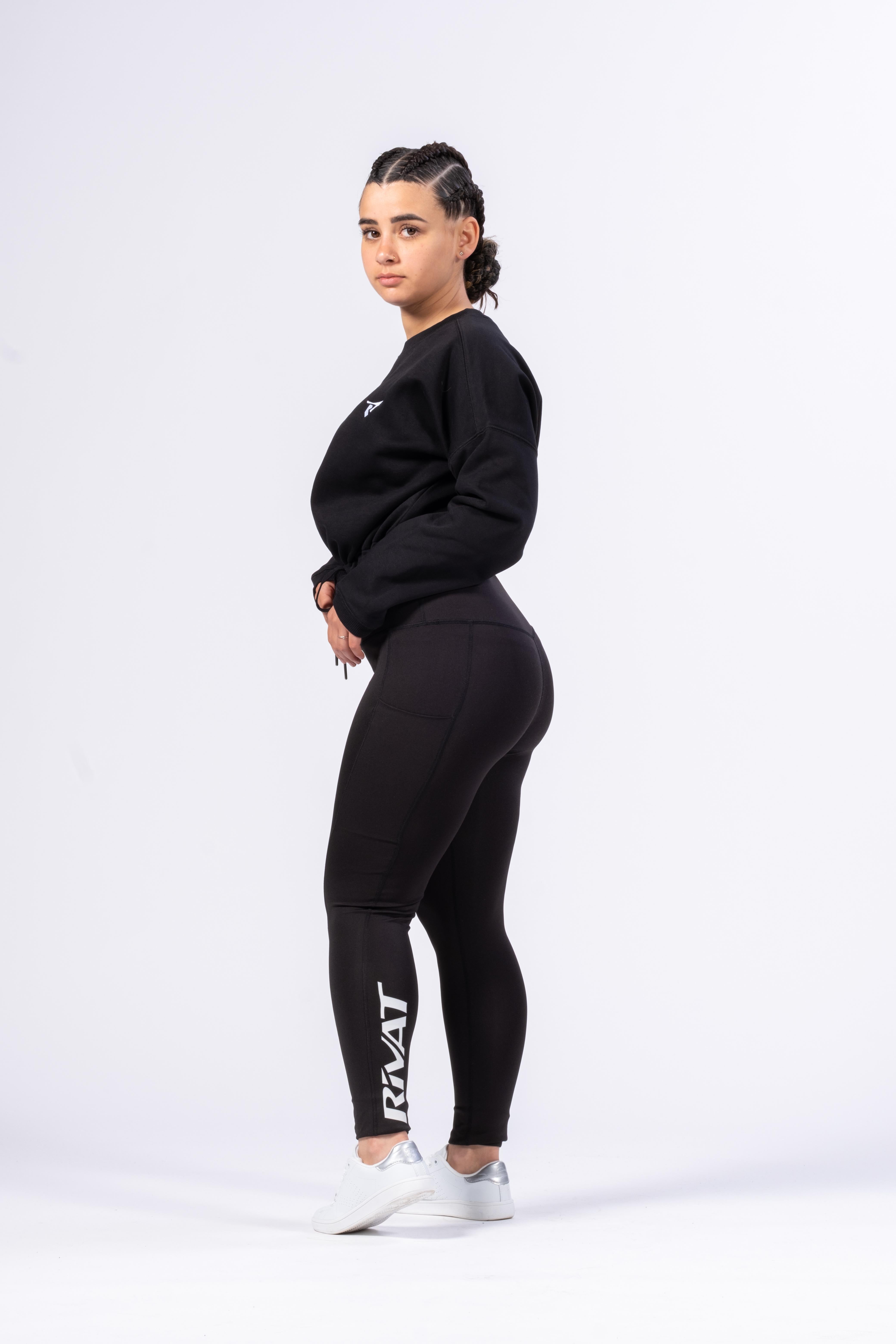 LEGGINGS DE CINTURA ALTA PARA MULHER - PRETO