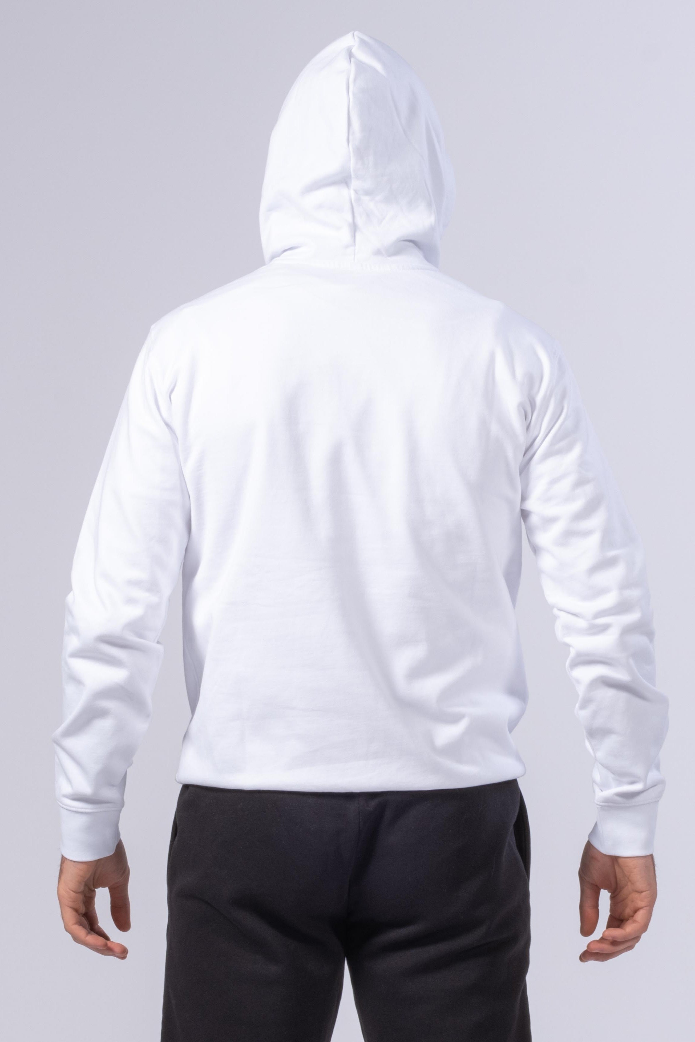 SUDADERA CON CAPUCHA PARA HOMBRE - BLANCO / GRIS
