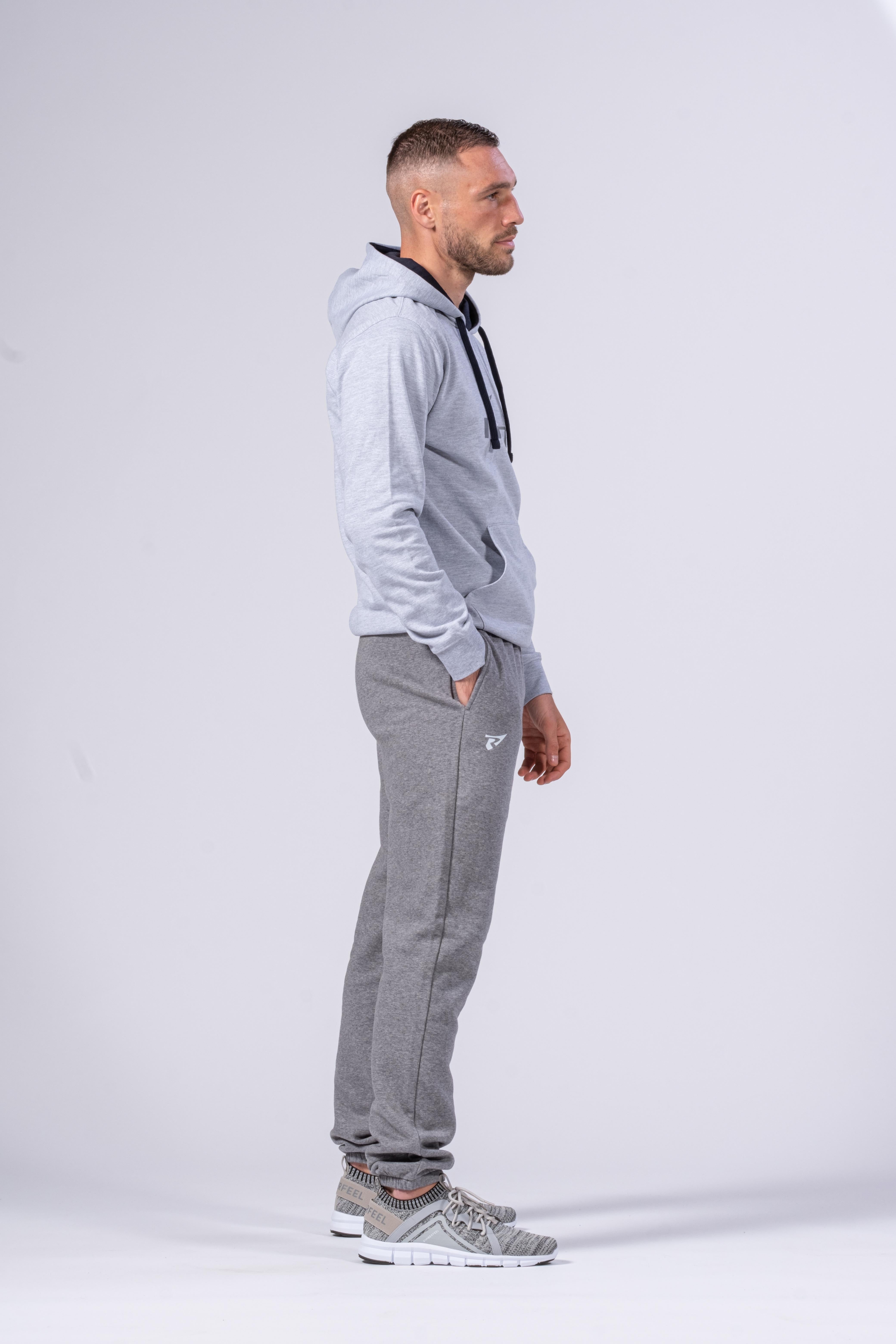 SUDADERA CON CAPUCHA PARA HOMBRE - GRIS / AZUL MARINO