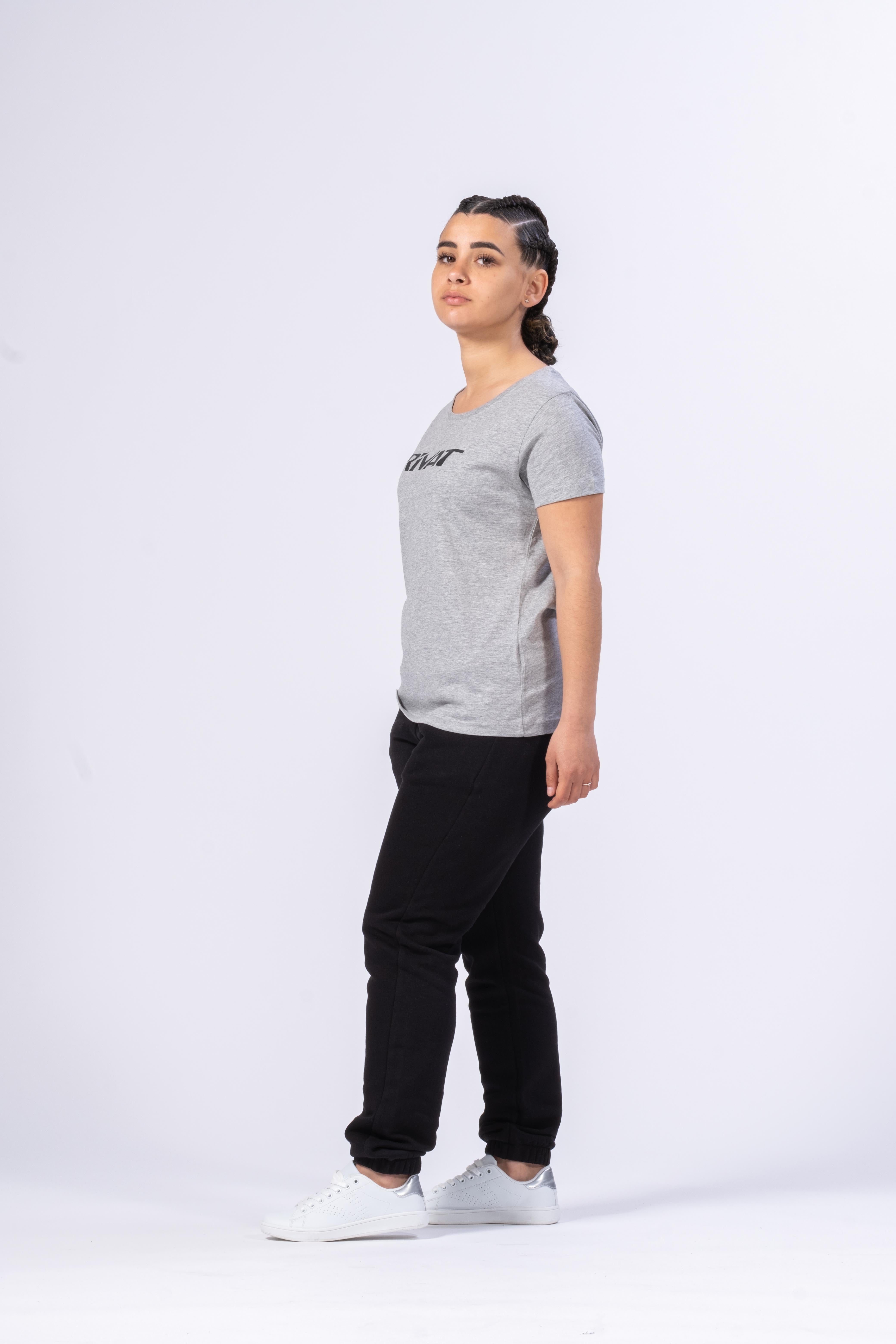 T-SHIRT ORGANIC INSPIRE FEMME EVO - GRIS
