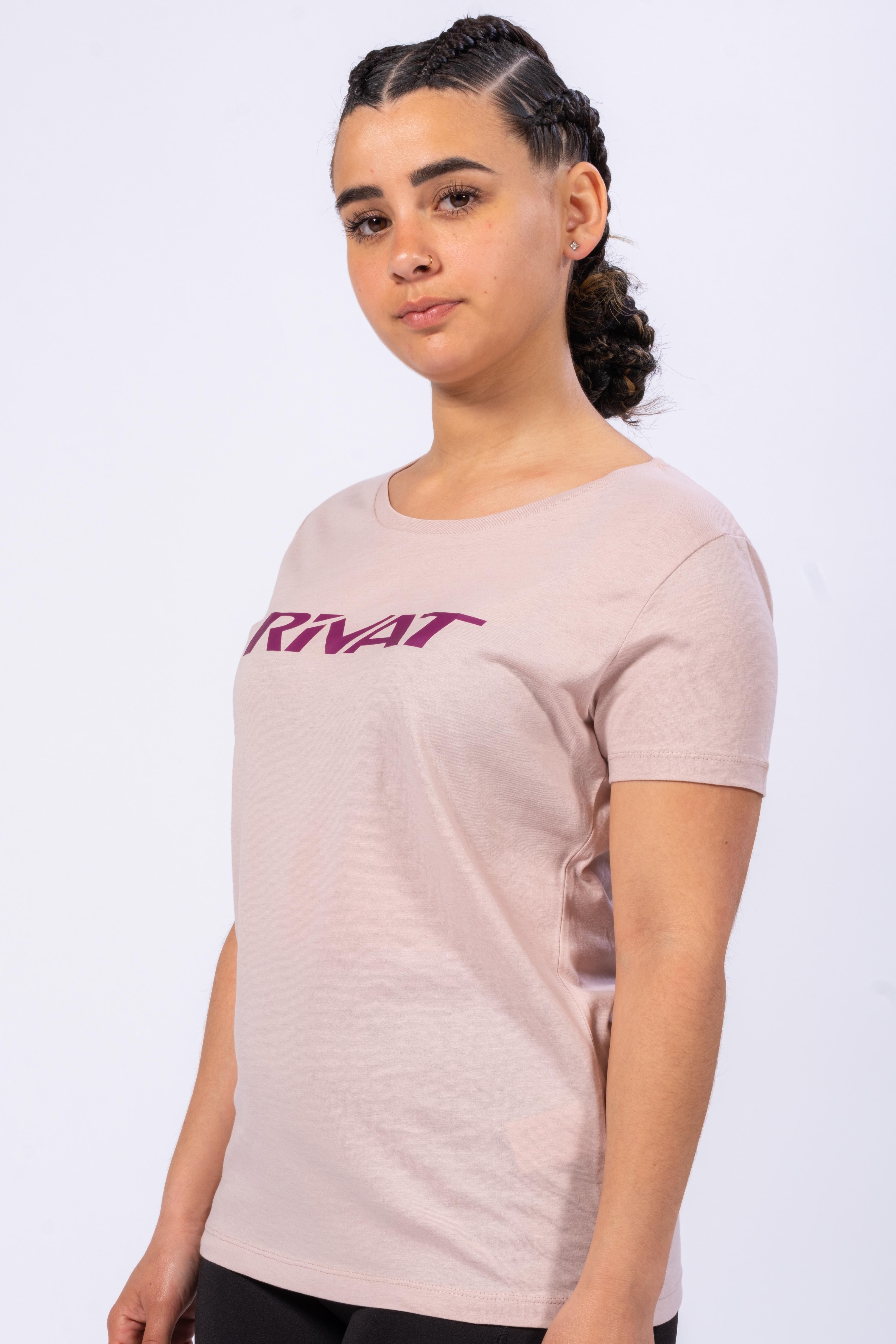 T-SHIRT ORGANIC INSPIRE FEMME EVO - ROSE