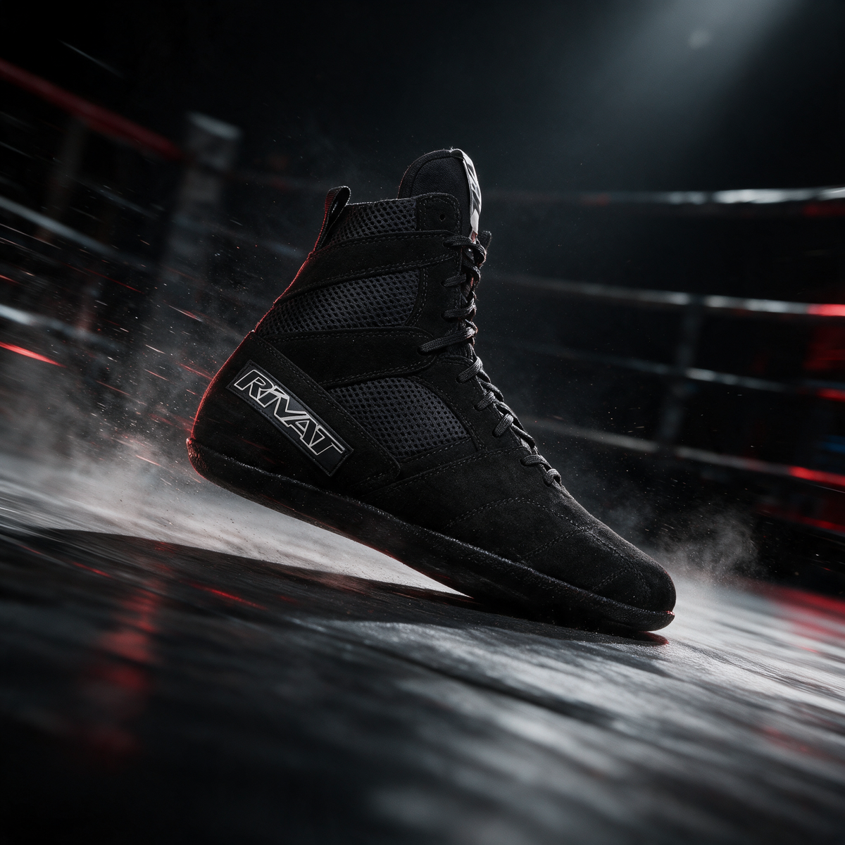CHAUSSURES DE BOXE FRANÇAISE - TOP LIGHT NOIR