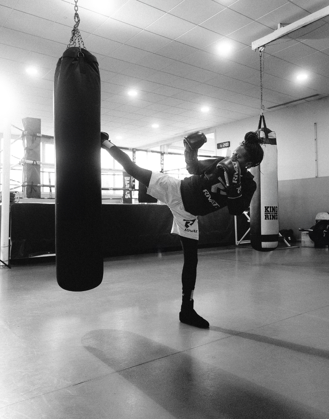 Boxeuse entraînement savate boxe française