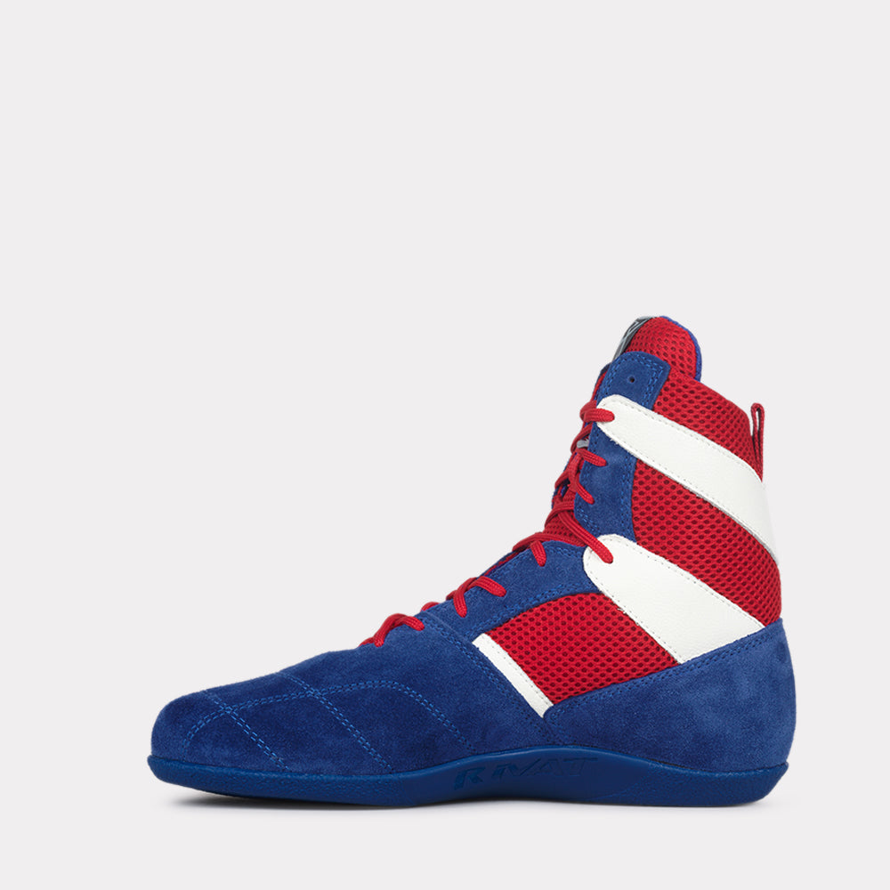 SCARPE DA BOXE FRANCESI - TOP LIGHT AZZURRO/BIANCO/ROSSO