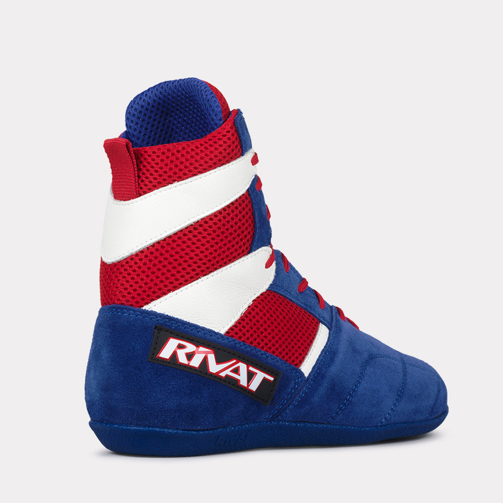 SCARPE DA BOXE FRANCESI - TOP LIGHT AZZURRO/BIANCO/ROSSO