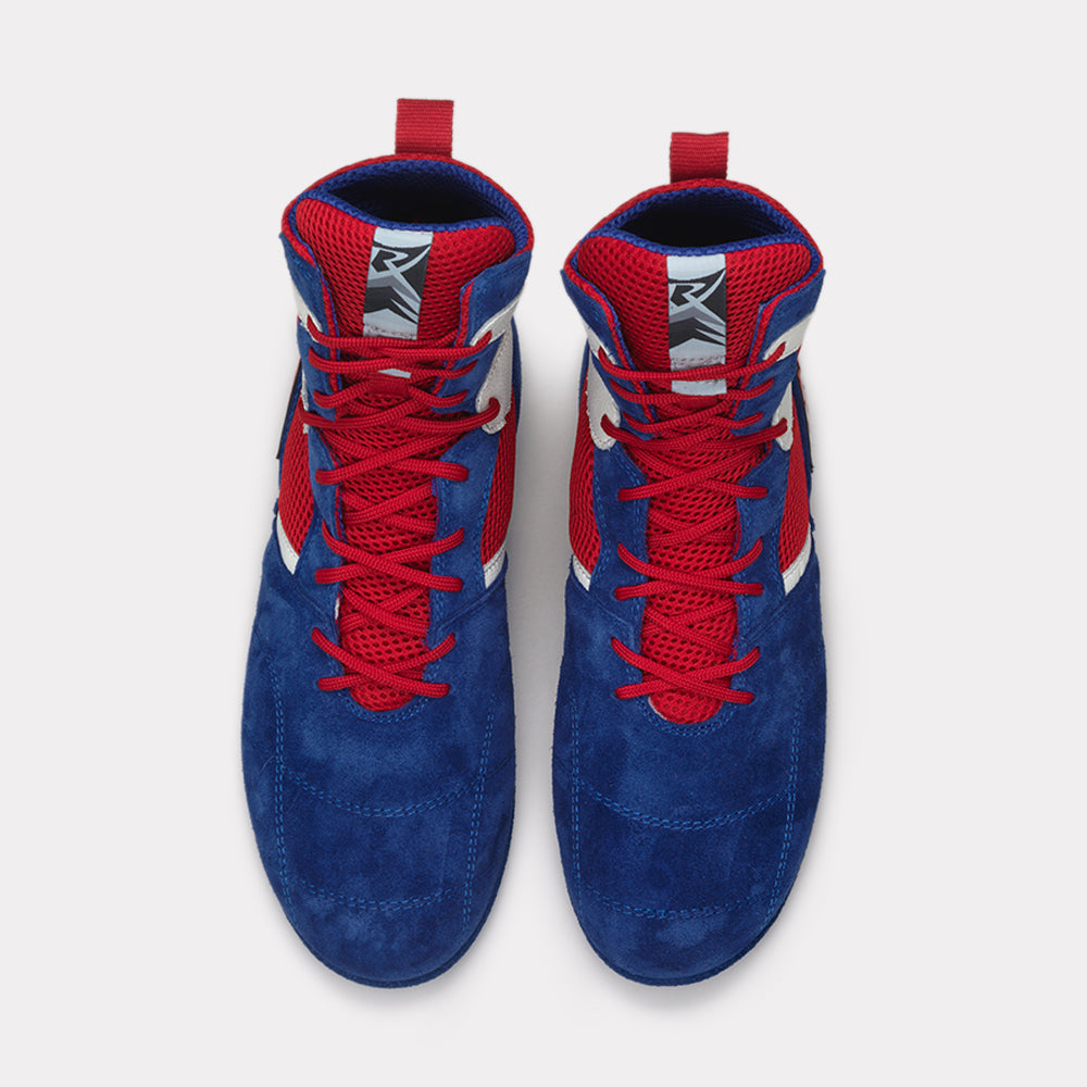 SCARPE DA BOXE FRANCESI - TOP LIGHT AZZURRO/BIANCO/ROSSO
