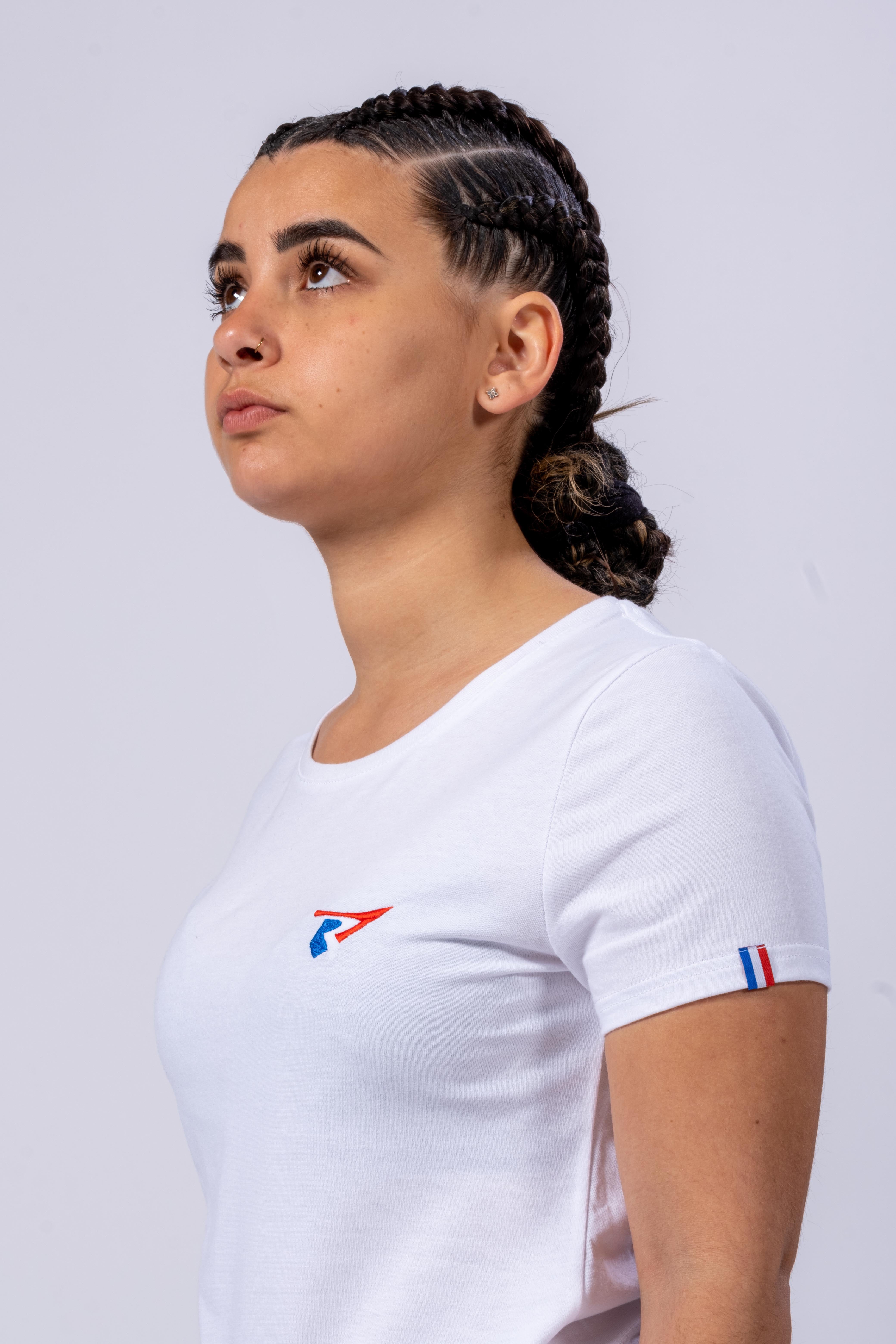 T-SHIRT MADE IN FRANCE FEMME EVO - BLANC